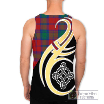 Byres (Byses) Tartan Men's Tank Top with Family Crest and Celtic Symbol Style - Tartan Vibes Clothing