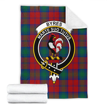 Byres (Byses) Tartan Blanket with Family Crest - Tartan Vibes Clothing