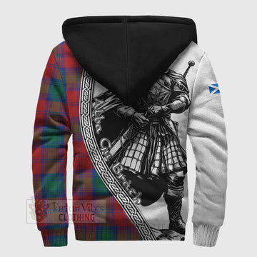 Byres (Byses) Tartan Clan Crest Sherpa Hoodie with Highlander Warrior Celtic Style - Tartan Vibes Clothing