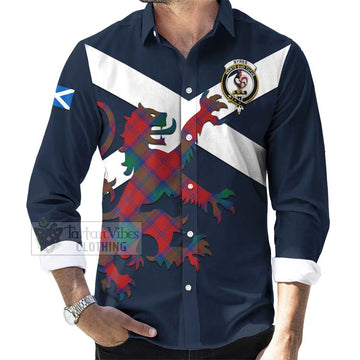 Byres (Byses) Tartan Lion Rampant Long Sleeve Button Shirt Proudly Display Your Heritage with Alba Gu Brath and Clan Name Men's Shirt - Tartan Vibes Clothing