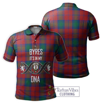 Byres (Byses) Tartan Polo Shirt with Family Crest DNA In Me Style - Tartan Vibes Clothing
