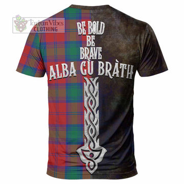 Byres (Byses) Tartan Family Crest T-Shirt Alba Gu Brath Be Brave Lion Ancient Style - Tartan Vibes Clothing