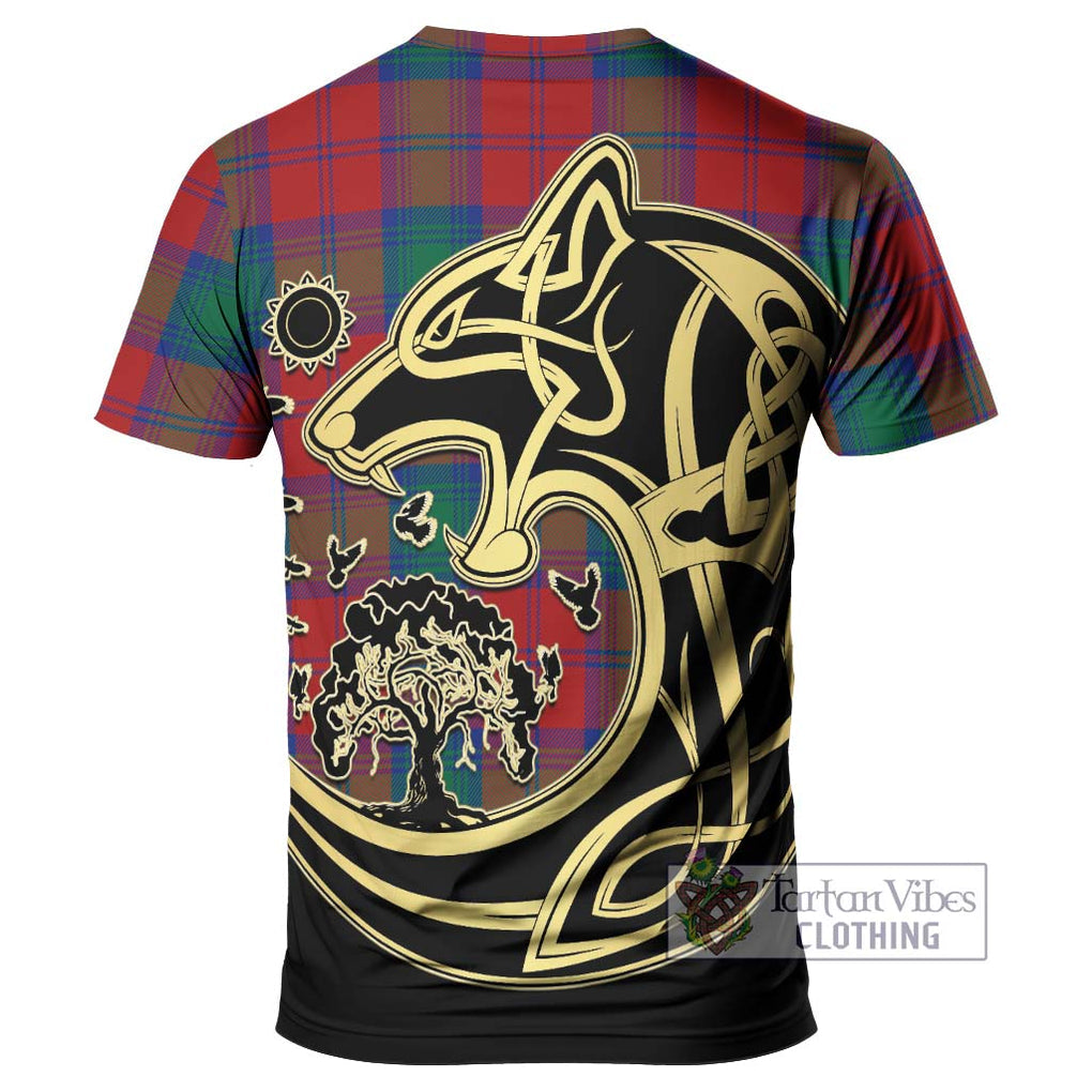 Byres (Byses) Tartan T-Shirt with Family Crest Celtic Wolf Style - Tartan Vibes Clothing