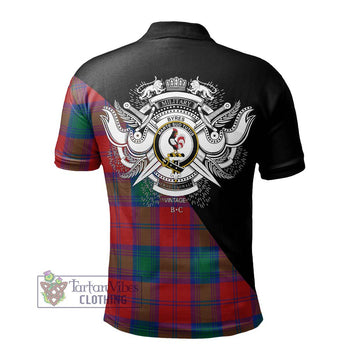 Byres (Byses) Tartan Polo Shirt with Family Crest and Military Logo Style - Tartan Vibes Clothing
