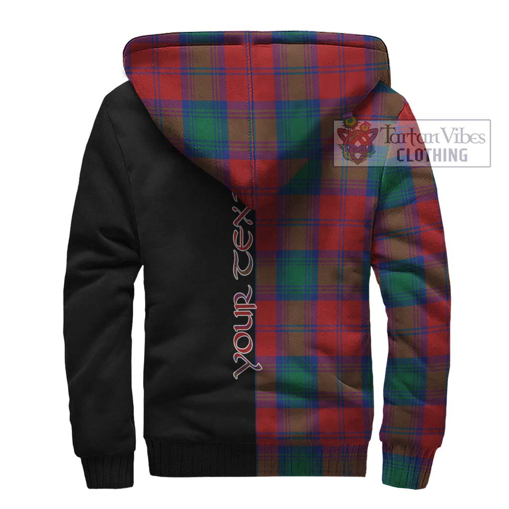 Byres (Byses) Tartan Sherpa Hoodie with Family Crest and Half Of Me Style - Tartanvibesclothing Shop