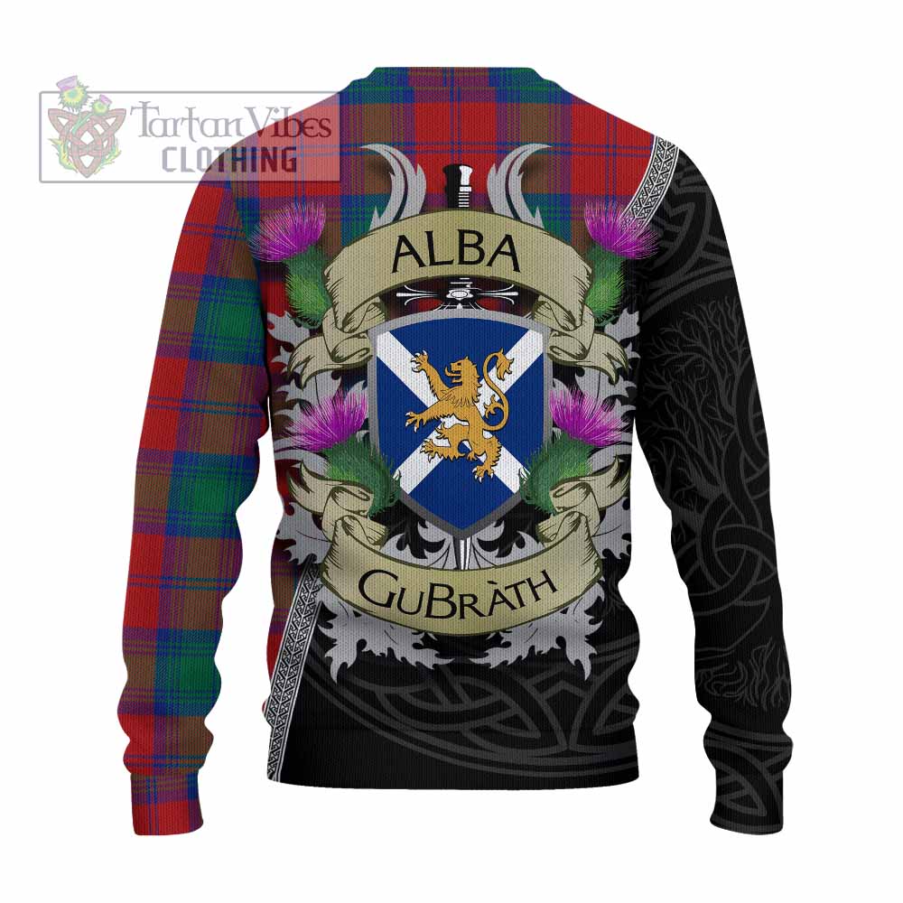 Byres (Byses) Tartan Family Crest Knitted Sweater Lion Rampant Royal Thistle Shield Celtic Inspired - Tartan Vibes Clothing