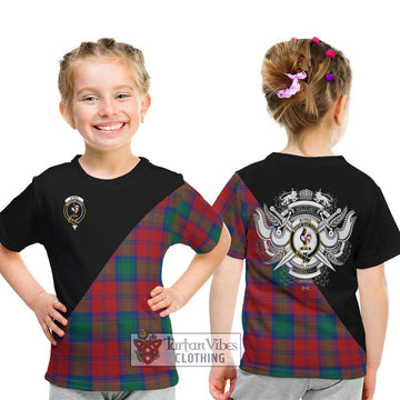 Byres (Byses) Tartan Kid T-Shirt with Family Crest and Military Logo Style - Tartan Vibes Clothing