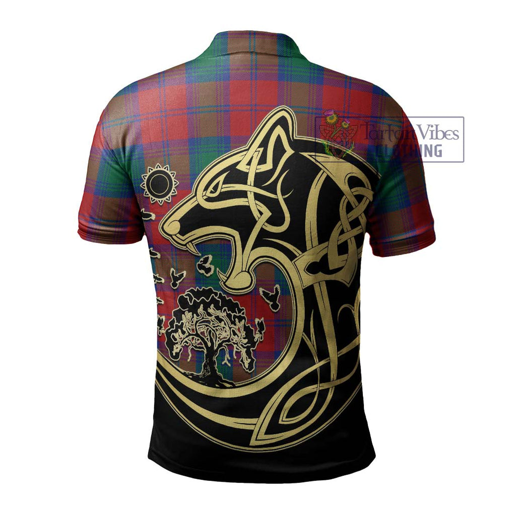 Byres (Byses) Tartan Polo Shirt with Family Crest Celtic Wolf Style - Tartan Vibes Clothing