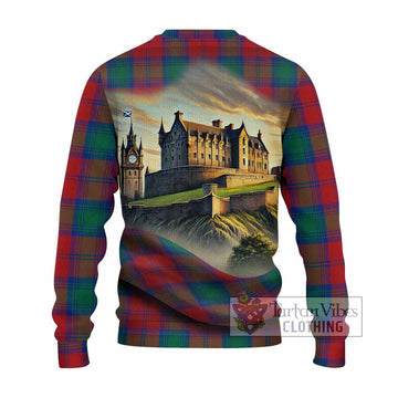 Byres (Byses) Tartan Family Crest Knitted Sweater with Scottish Ancient Castle Style - Tartan Vibes Clothing