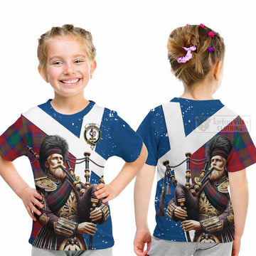 Byres (Byses) Tartan Kid T-Shirt with Family Crest Scottish Bagpiper Vibes - Tartan Vibes Clothing
