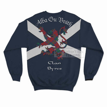 Byres (Byses) Tartan Lion Rampant Sweatshirt Proudly Display Your Heritage with Alba Gu Brath and Clan Name - Tartan Vibes Clothing