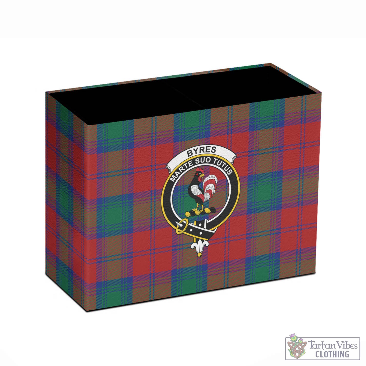 Byres (Byses) Tartan Pen Holder with Family Crest - Tartan Vibes Clothing