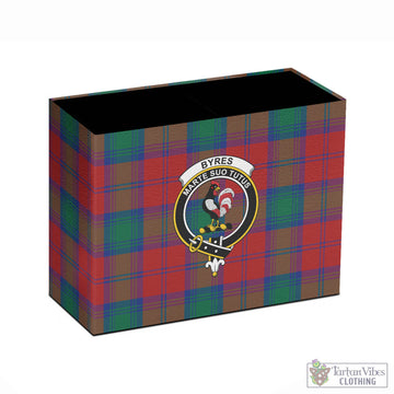 Byres (Byses) Tartan Pen Holder with Family Crest - Tartan Vibes Clothing