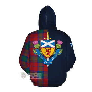 Byres (Byses) Tartan Cotton Hoodie Alba with Scottish Lion Royal Arm Half Style Pullover Hoodie - Tartan Vibes Clothing
