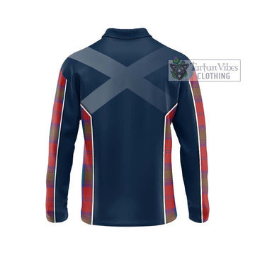 Byres (Byses) Tartan Long Sleeve Polo Shirt with Family Crest and Lion Rampant Vibes Sport Style - Tartan Vibes Clothing