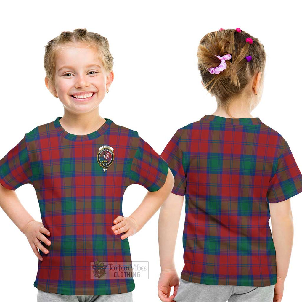 Byres (Byses) Tartan Kid T-Shirt with Family Crest - Tartan Vibes Clothing
