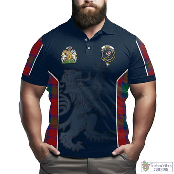 Byres (Byses) Tartan Men's Polo Shirt with Family Crest and Lion Rampant Vibes Sport Style - Tartan Vibes Clothing