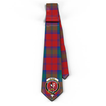 Byres (Byses) Tartan Classic Necktie with Family Crest - Tartan Vibes Clothing