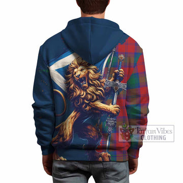 Byres (Byses) Tartan Family Crest Hoodie with Scottish Majestic Lion - Tartan Vibes Clothing