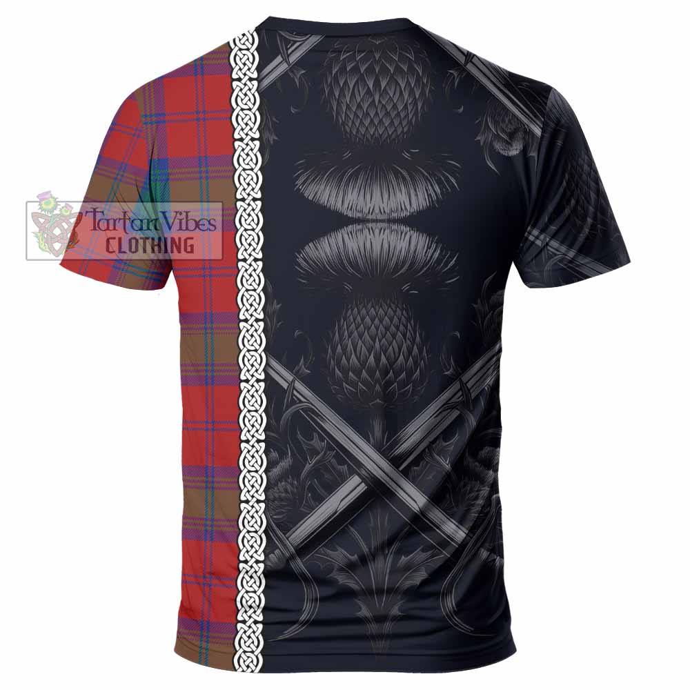 Byres (Byses) Tartan T-Shirt with Family Crest Cross Sword Thistle Celtic Vibes - Tartan Vibes Clothing