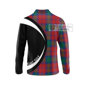 Byres (Byses) Tartan Long Sleeve Polo Shirt with Family Crest Circle Style - Tartan Vibes Clothing