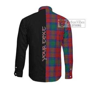 Byres (Byses) Tartan Long Sleeve Button Shirt with Family Crest and Half Of Me Style Men's Shirt - Tartanvibesclothing Shop