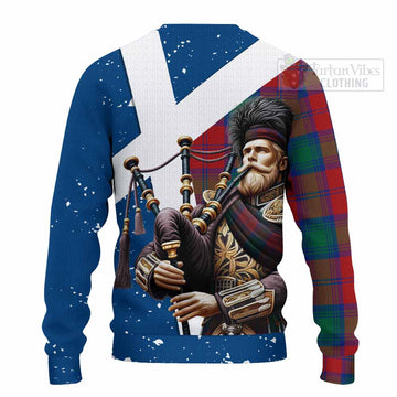 Byres (Byses) Tartan Knitted Sweater with Family Crest Scottish Bagpiper Vibes - Tartan Vibes Clothing