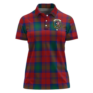 Byres (Byses) Tartan Polo Shirt with Family Crest For Women - Tartan Vibes Clothing