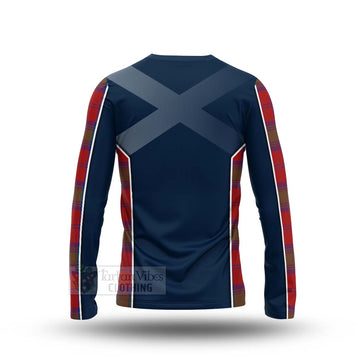 Tartan Vibes Clothing Byres (Byses) Tartan Long Sleeve T-Shirt with Family Crest and Scottish Thistle Vibes Sport Style