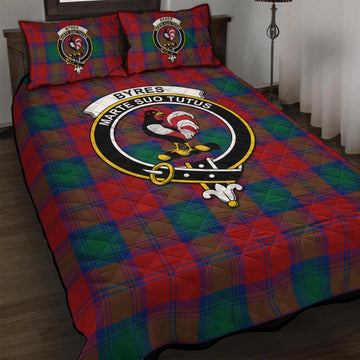 Byres (Byses) Tartan Quilt Bed Set with Family Crest - Tartan Vibes Clothing