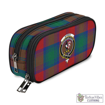Byres (Byses) Tartan Pen and Pencil Case with Family Crest - Tartan Vibes Clothing