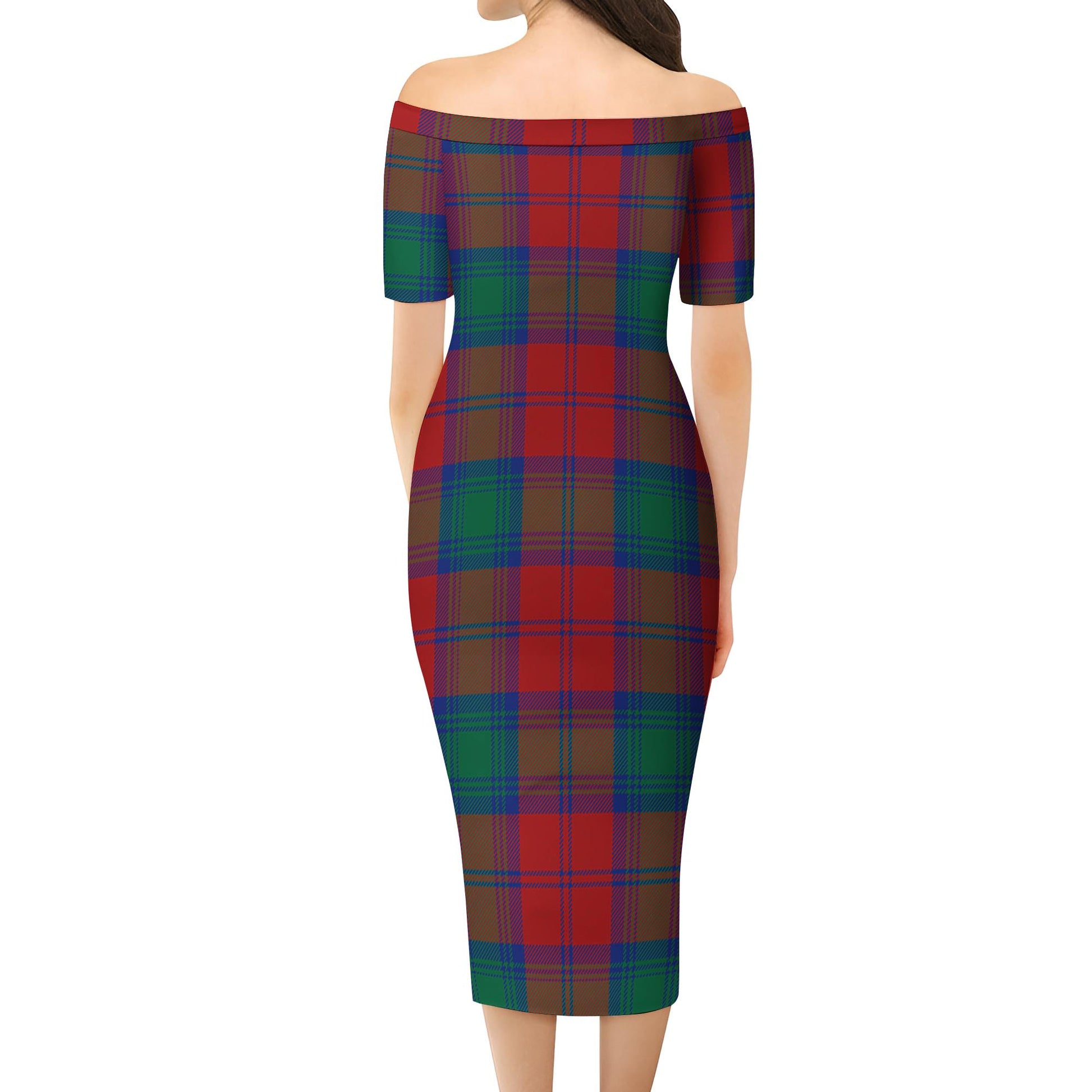 Byres (Byses) Tartan Off Shoulder Lady Dress - Tartan Vibes Clothing