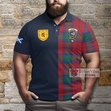 Byres (Byses) Tartan Polo Shirt Alba with Scottish Lion Royal Arm Half Style - Tartan Vibes Clothing