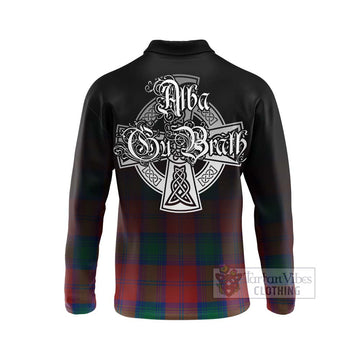 Byres (Byses) Tartan Long Sleeve Polo Shirt Featuring Alba Gu Brath Family Crest Celtic Inspired - Tartan Vibes Clothing