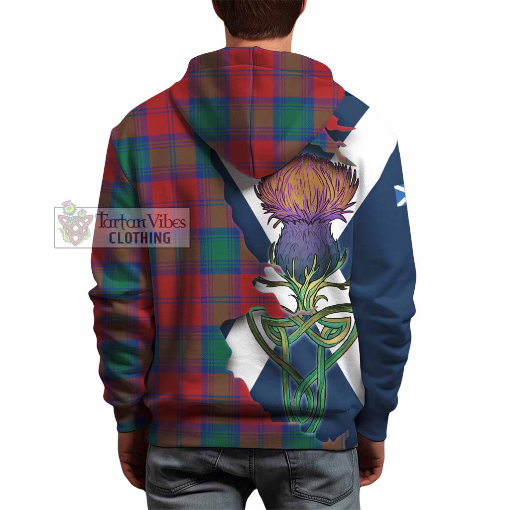 Tartan Vibes Clothing Byres (Byses) Tartan Family Crest Hoodie Scottish Thistle Celtic Inspired