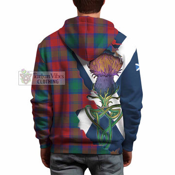 Tartan Vibes Clothing Byres (Byses) Tartan Family Crest Hoodie Scottish Thistle Celtic Inspired