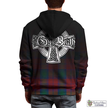 Tartan Vibes Clothing Byres (Byses) Tartan Hoodie Featuring Alba Gu Brath Family Crest Celtic Inspired