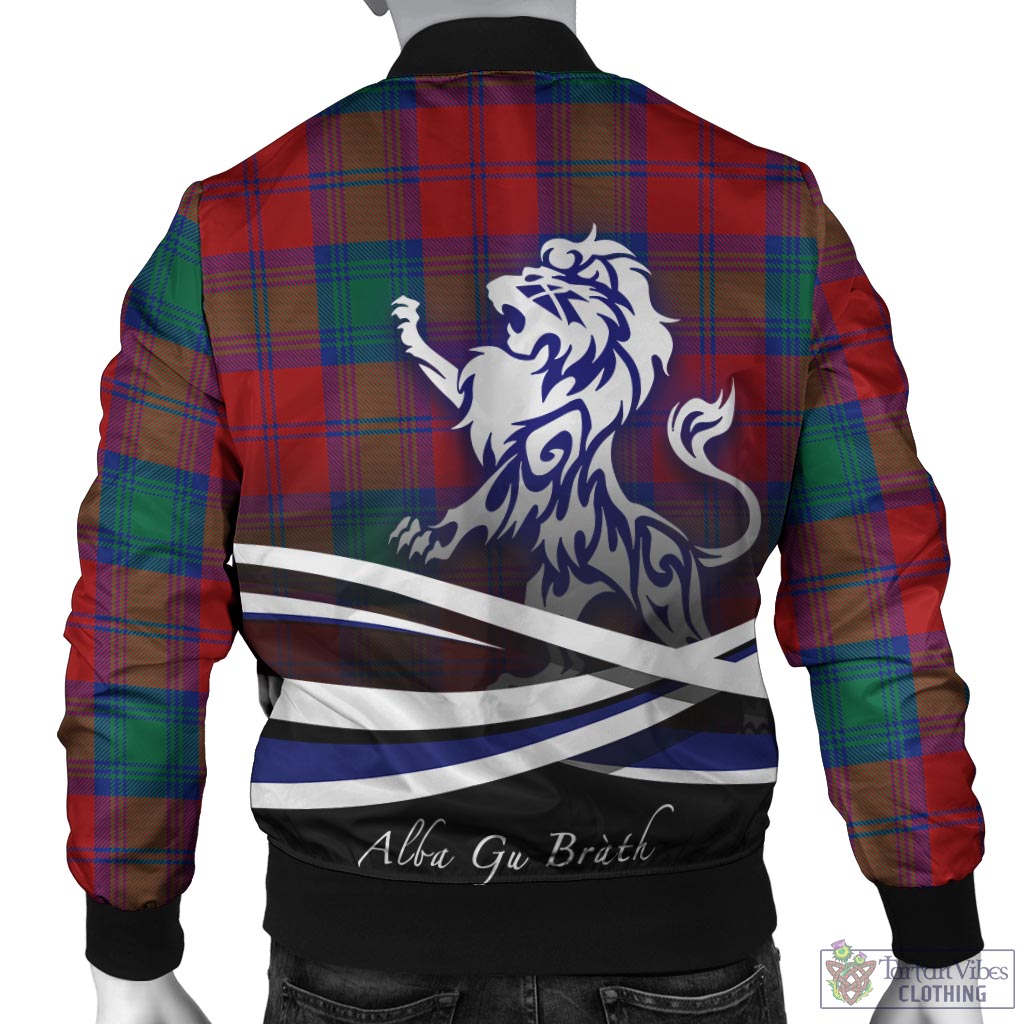 Byres (Byses) Tartan Bomber Jacket with Alba Gu Brath Regal Lion Emblem - Tartan Vibes Clothing