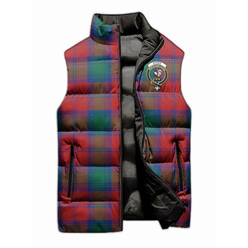Byres (Byses) Tartan Sleeveless Puffer Jacket with Family Crest - Tartan Vibes Clothing