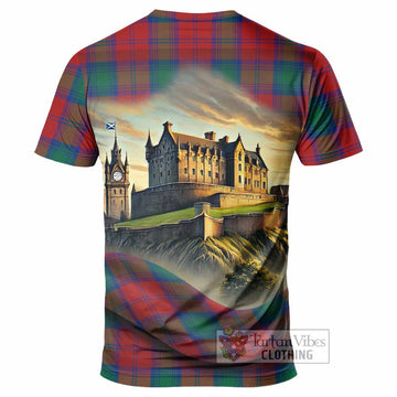 Byres (Byses) Tartan Family Crest T-Shirt with Scottish Ancient Castle Style - Tartan Vibes Clothing
