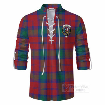 Byres (Byses) Tartan Ghillie Kilt Shirt with Family Crest DNA In Me Style - Tartan Vibes Clothing