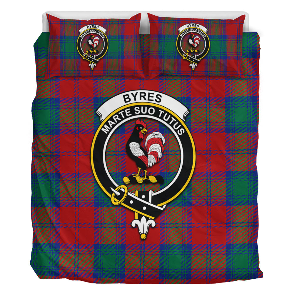 Byres (Byses) Tartan Bedding Set with Family Crest - Tartan Vibes Clothing