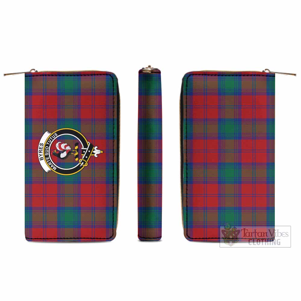Byres (Byses) Tartan Women's Leather Wallet with Family Crest - Tartan Vibes Clothing