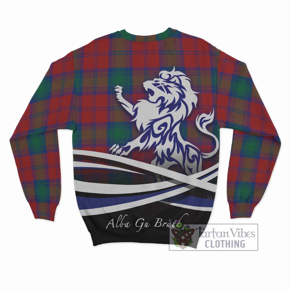 Byres (Byses) Tartan Sweatshirt with Alba Gu Brath Regal Lion Emblem - Tartan Vibes Clothing