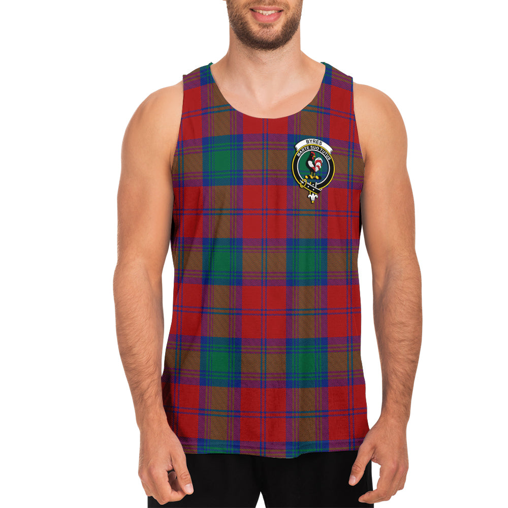 Byres (Byses) Tartan Mens Tank Top with Family Crest - Tartan Vibes Clothing