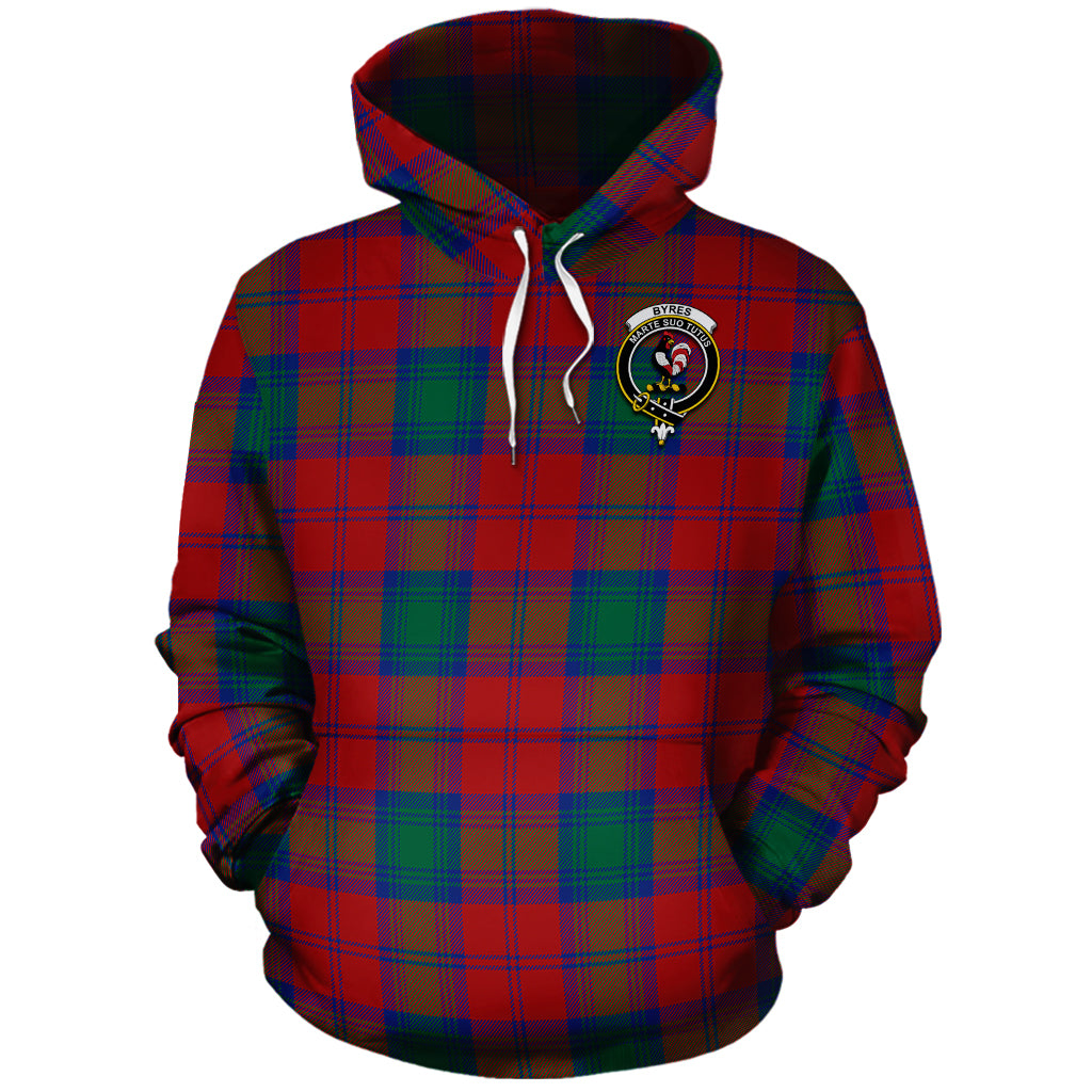 Byres (Byses) Tartan Hoodie with Family Crest - Tartan Vibes Clothing
