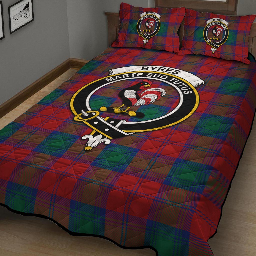 Byres (Byses) Tartan Quilt Bed Set with Family Crest - Tartan Vibes Clothing