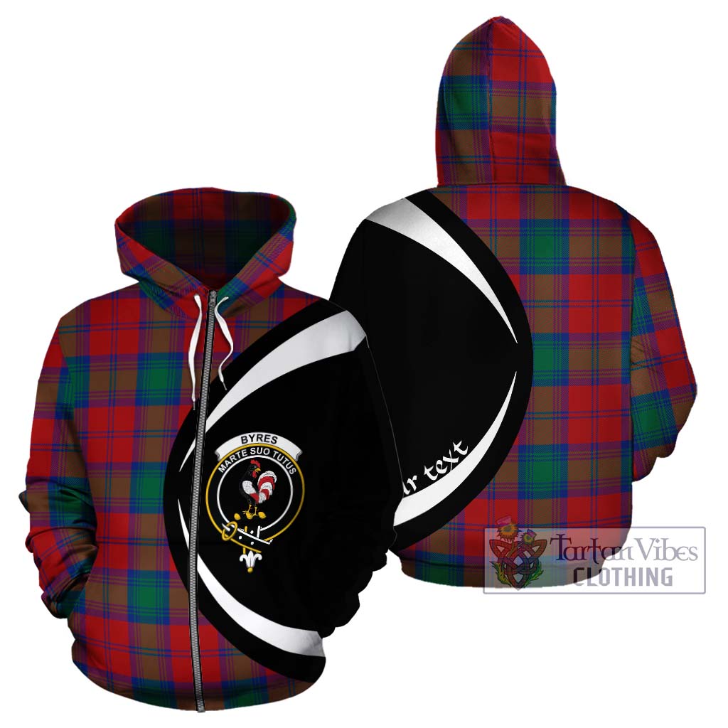 Byres (Byses) Tartan Hoodie with Family Crest Circle Style - Tartan Vibes Clothing