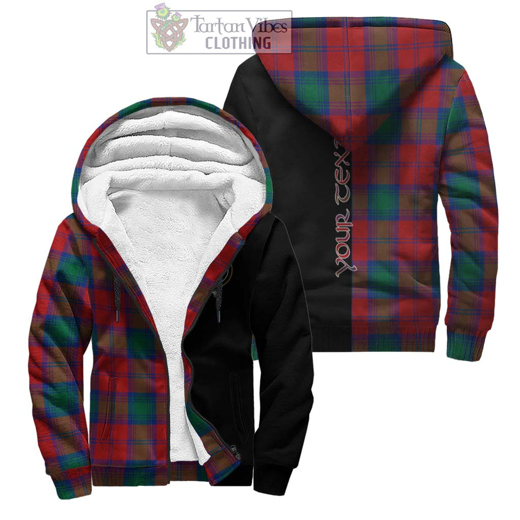 Byres (Byses) Tartan Sherpa Hoodie with Family Crest and Half Of Me Style Unisex - Tartanvibesclothing Shop