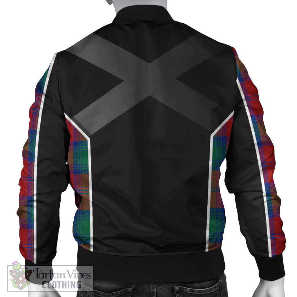 Byres (Byses) Tartan Bomber Jacket with Family Crest and Scottish Thistle Vibes Sport Style - Tartan Vibes Clothing